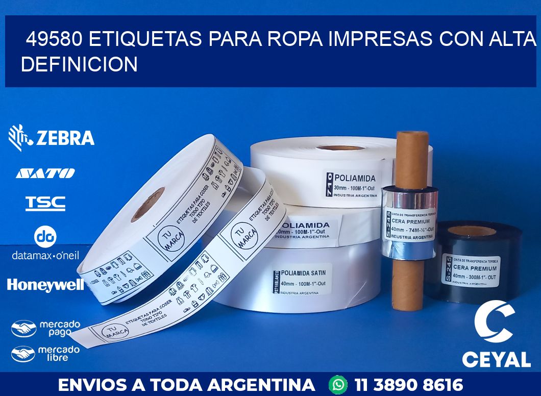 49580 ETIQUETAS PARA ROPA IMPRESAS CON ALTA DEFINICION