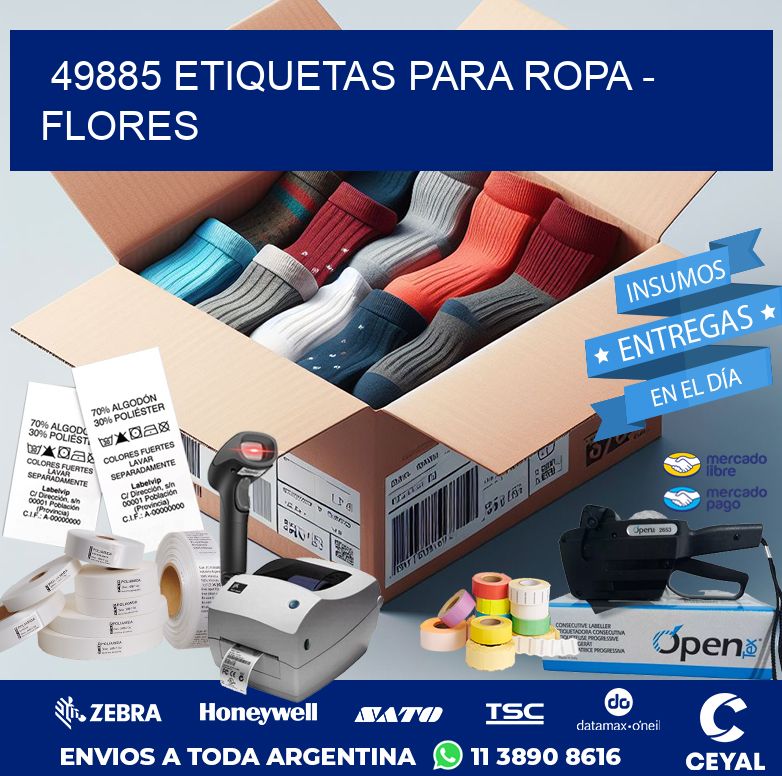 49885 ETIQUETAS PARA ROPA – FLORES