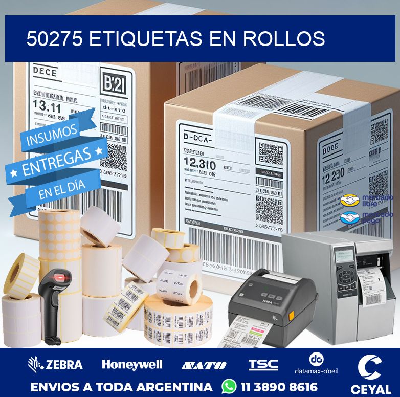 50275 ETIQUETAS EN ROLLOS