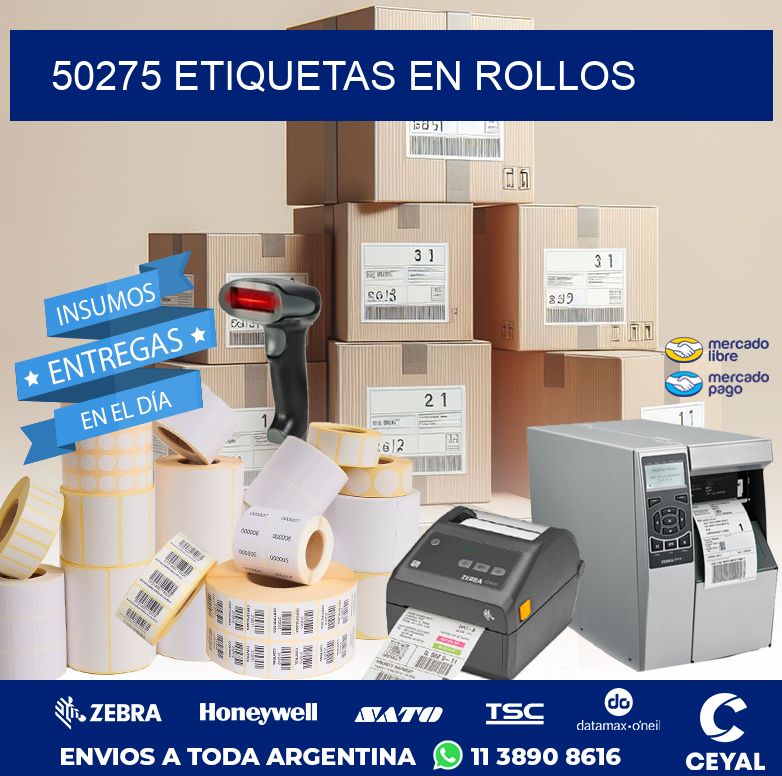 50275 ETIQUETAS EN ROLLOS