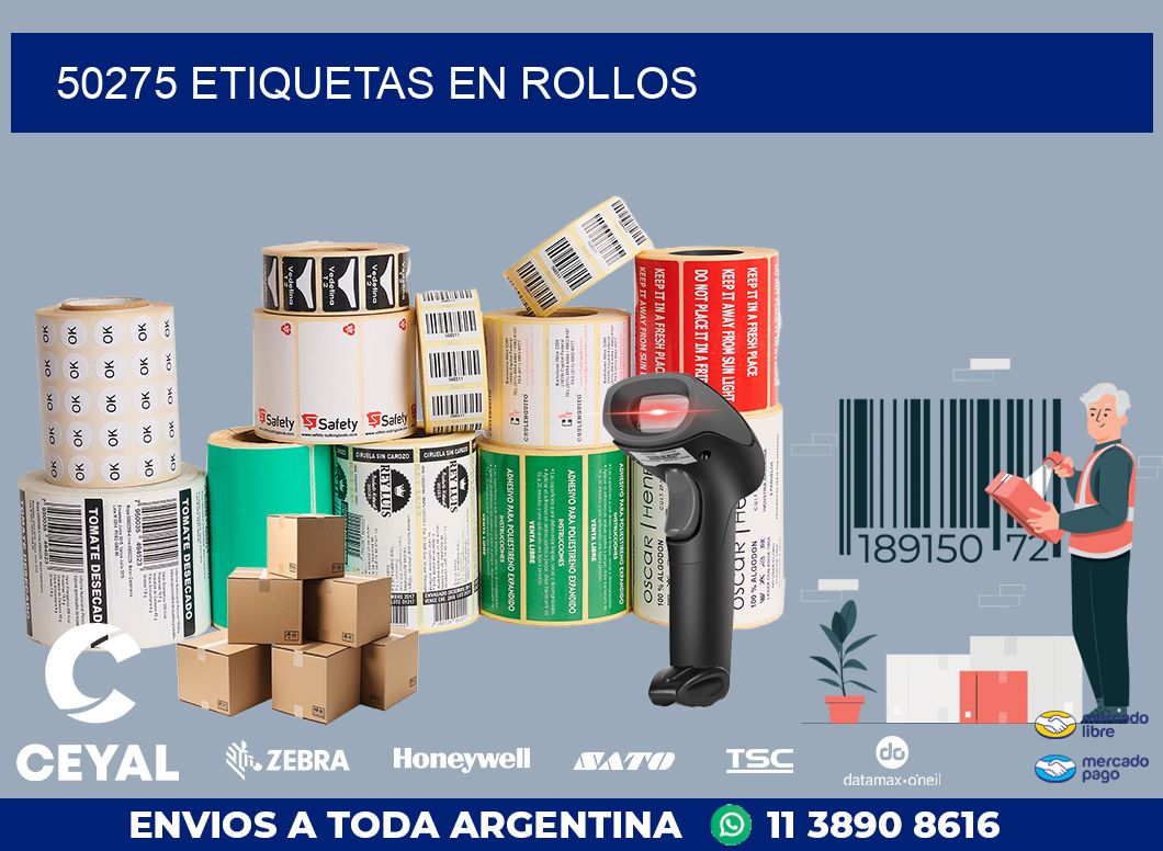 50275 ETIQUETAS EN ROLLOS