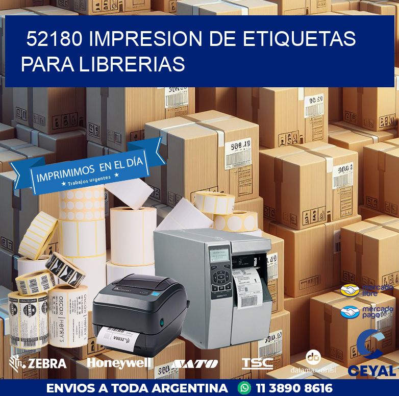 52180 IMPRESION DE ETIQUETAS PARA LIBRERIAS