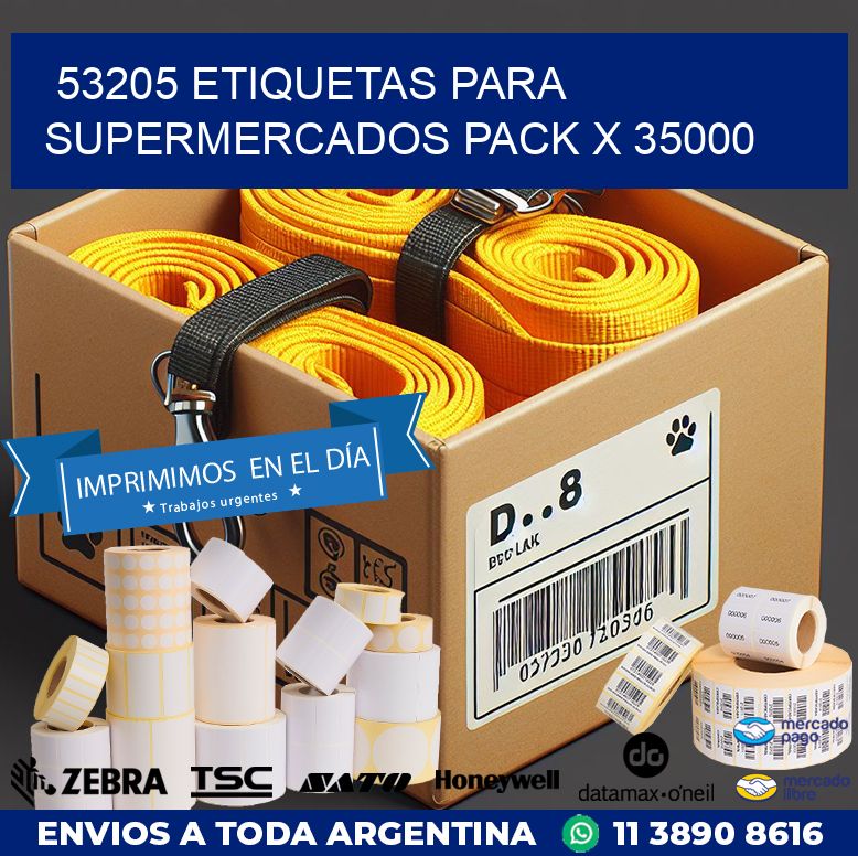 53205 ETIQUETAS PARA SUPERMERCADOS PACK X 35000