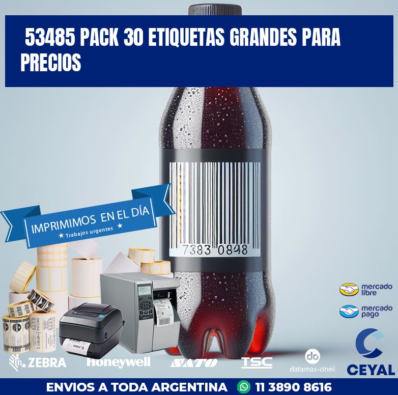 53485 PACK 30 ETIQUETAS GRANDES PARA PRECIOS