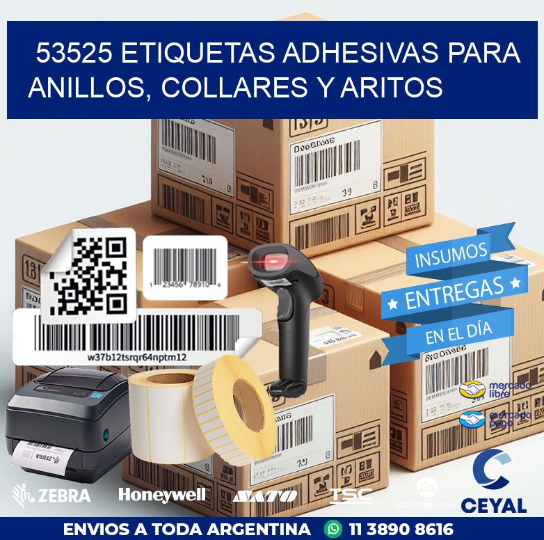 53525 ETIQUETAS ADHESIVAS PARA ANILLOS, COLLARES Y ARITOS