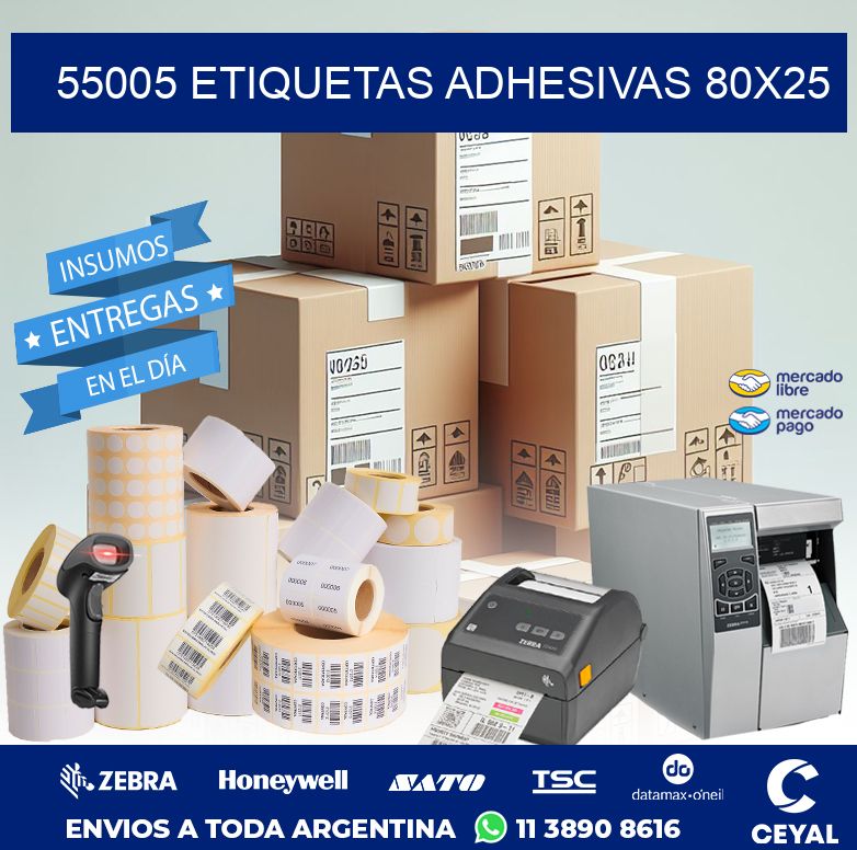 55005 ETIQUETAS ADHESIVAS 80X25