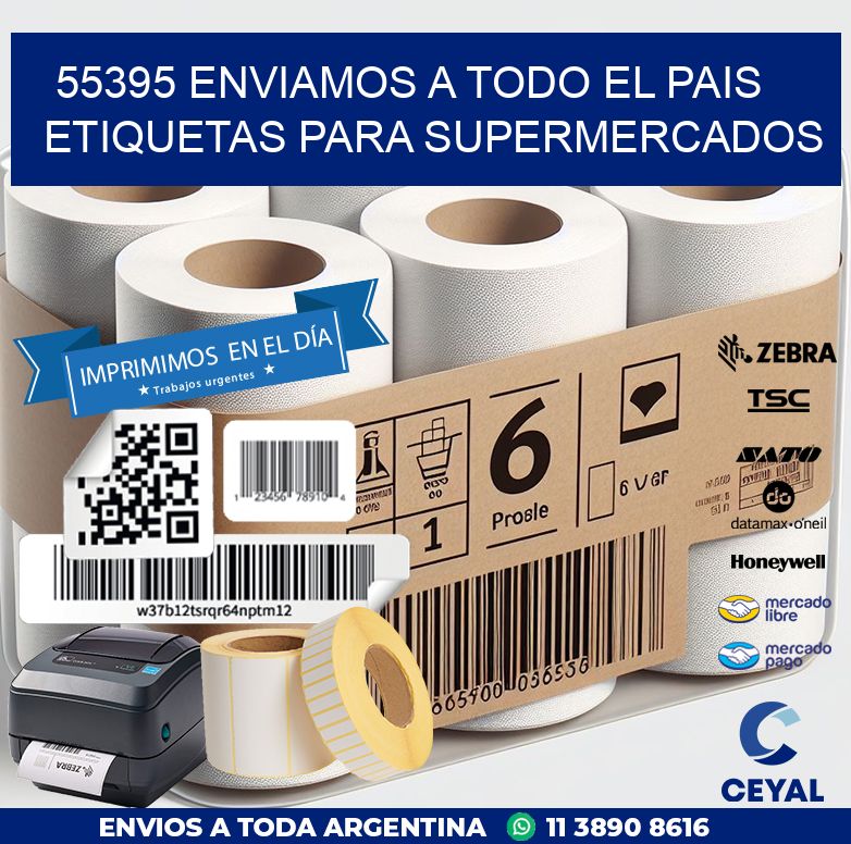 55395 ENVIAMOS A TODO EL PAIS ETIQUETAS PARA SUPERMERCADOS