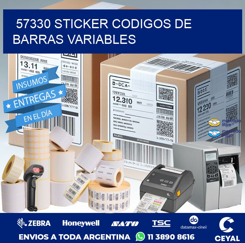 57330 STICKER CODIGOS DE BARRAS VARIABLES