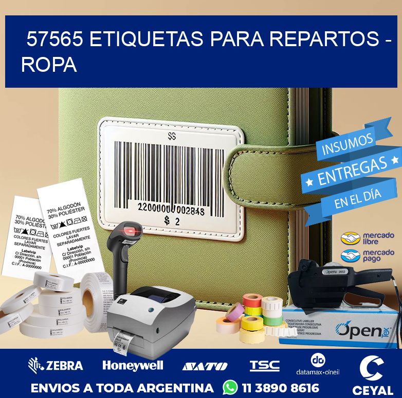 57565 ETIQUETAS PARA REPARTOS – ROPA