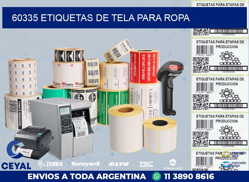 60335 ETIQUETAS DE TELA PARA ROPA