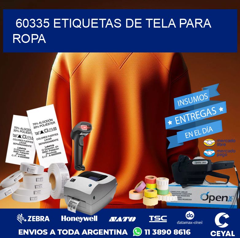 60335 ETIQUETAS DE TELA PARA ROPA