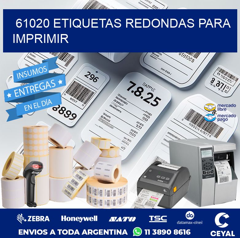 61020 ETIQUETAS REDONDAS PARA IMPRIMIR
