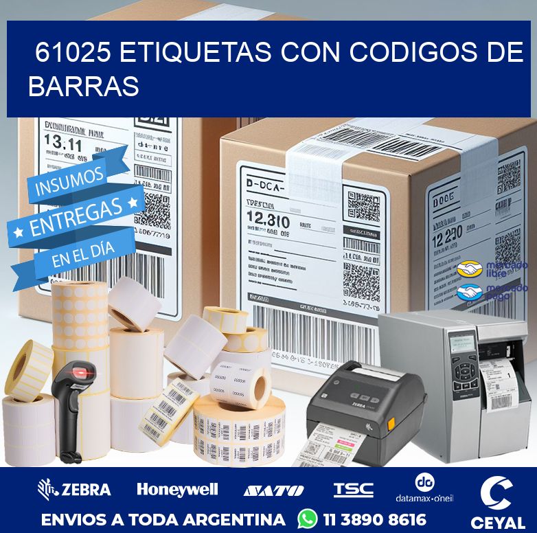 61025 ETIQUETAS CON CODIGOS DE BARRAS