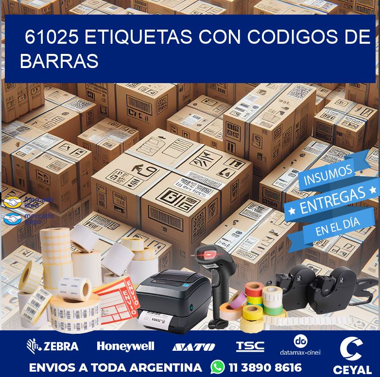 61025 ETIQUETAS CON CODIGOS DE BARRAS