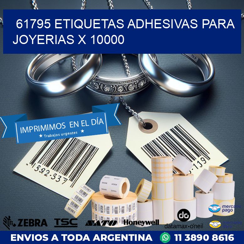 61795 ETIQUETAS ADHESIVAS PARA JOYERIAS X 10000
