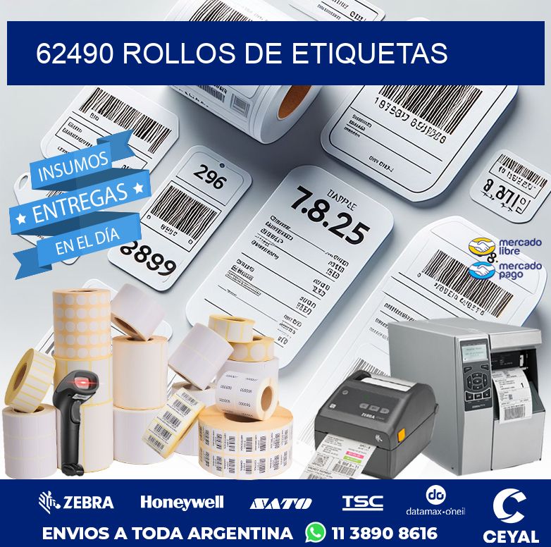 62490 ROLLOS DE ETIQUETAS