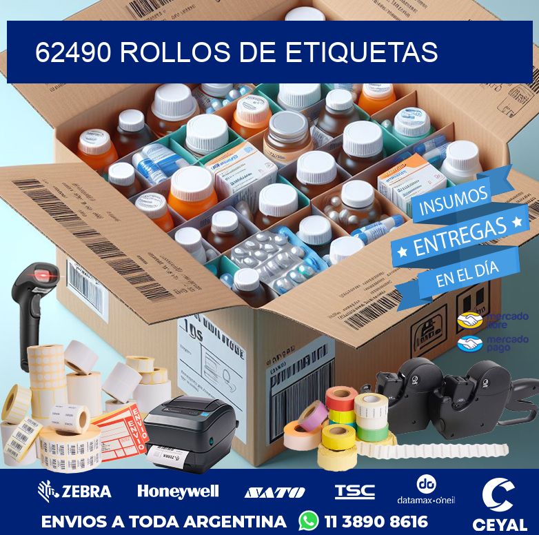 62490 ROLLOS DE ETIQUETAS