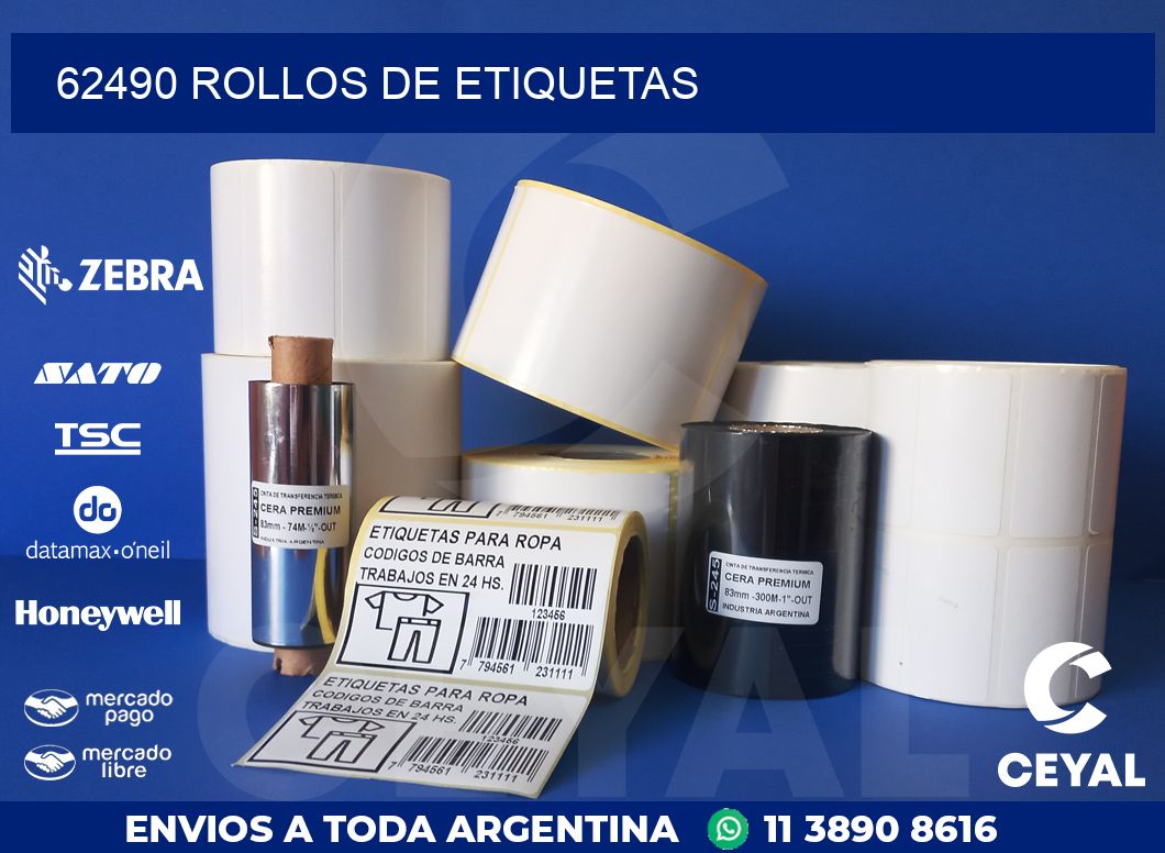 62490 ROLLOS DE ETIQUETAS