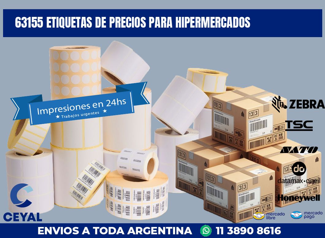 63155 ETIQUETAS DE PRECIOS PARA HIPERMERCADOS
