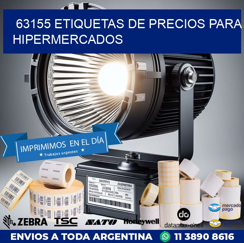 63155 ETIQUETAS DE PRECIOS PARA HIPERMERCADOS