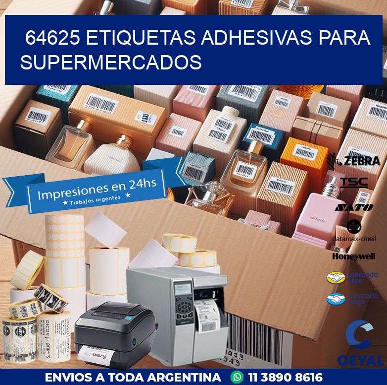64625 ETIQUETAS ADHESIVAS PARA SUPERMERCADOS