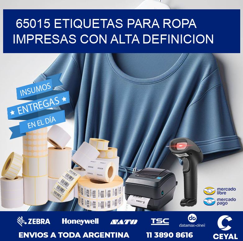 65015 ETIQUETAS PARA ROPA IMPRESAS CON ALTA DEFINICION