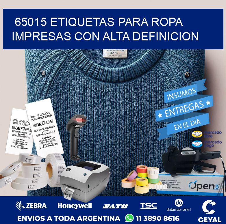 65015 ETIQUETAS PARA ROPA IMPRESAS CON ALTA DEFINICION