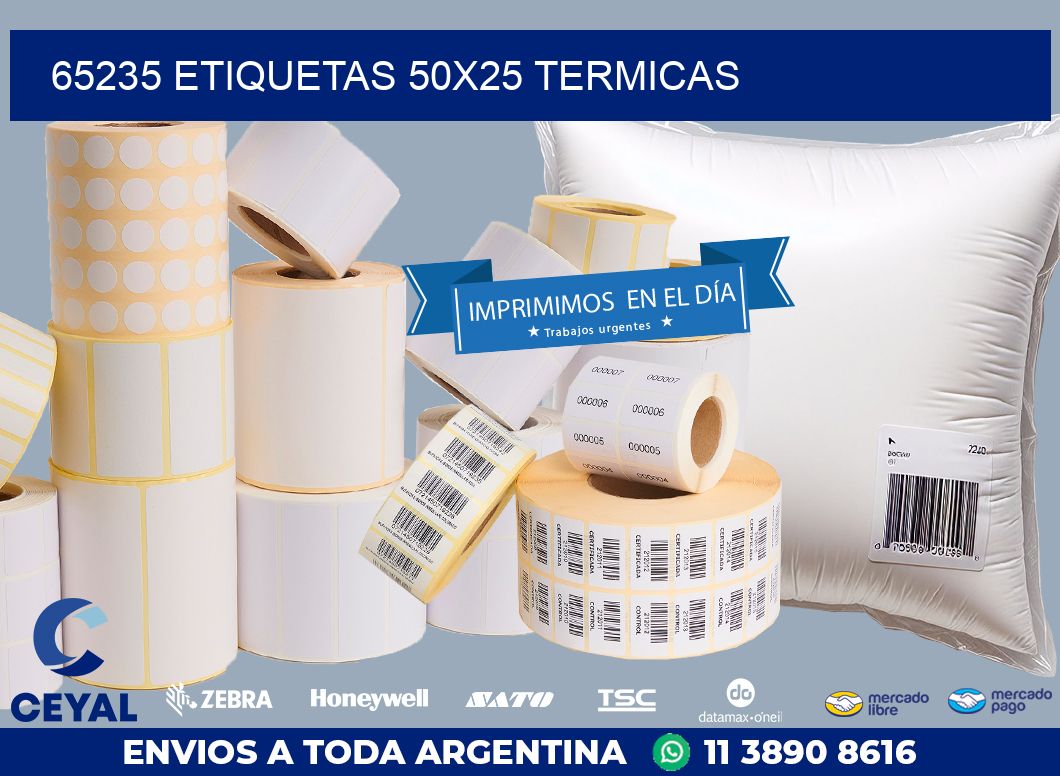 65235 ETIQUETAS 50X25 TERMICAS