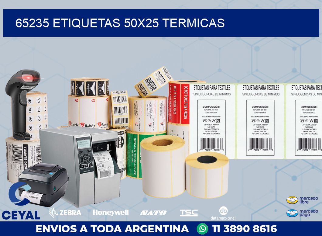 65235 ETIQUETAS 50X25 TERMICAS