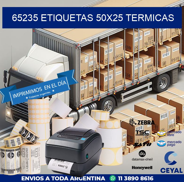 65235 ETIQUETAS 50X25 TERMICAS