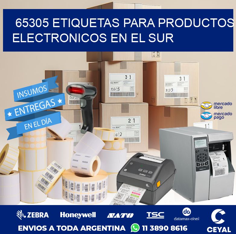 65305 ETIQUETAS PARA PRODUCTOS ELECTRONICOS EN EL SUR