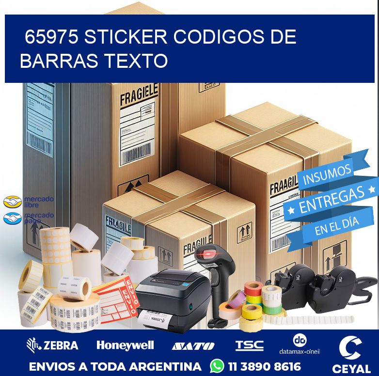 65975 STICKER CODIGOS DE BARRAS TEXTO