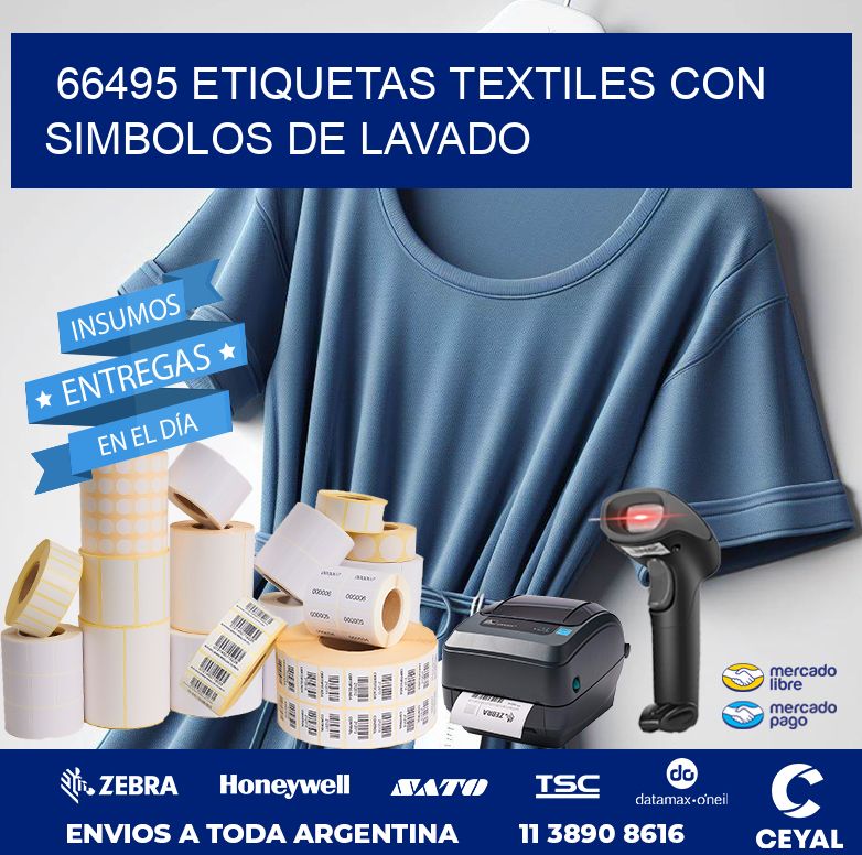 66495 ETIQUETAS TEXTILES CON SIMBOLOS DE LAVADO