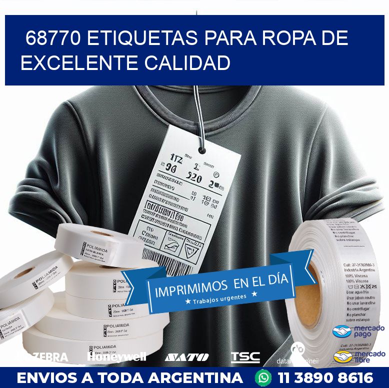 68770 ETIQUETAS PARA ROPA DE EXCELENTE CALIDAD
