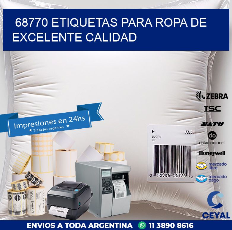 68770 ETIQUETAS PARA ROPA DE EXCELENTE CALIDAD