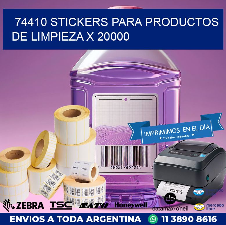 74410 STICKERS PARA PRODUCTOS DE LIMPIEZA X 20000