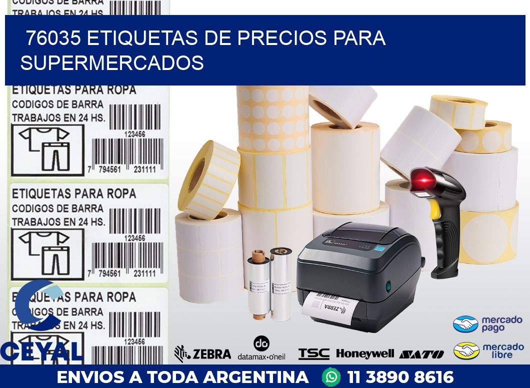 76035 ETIQUETAS DE PRECIOS PARA SUPERMERCADOS