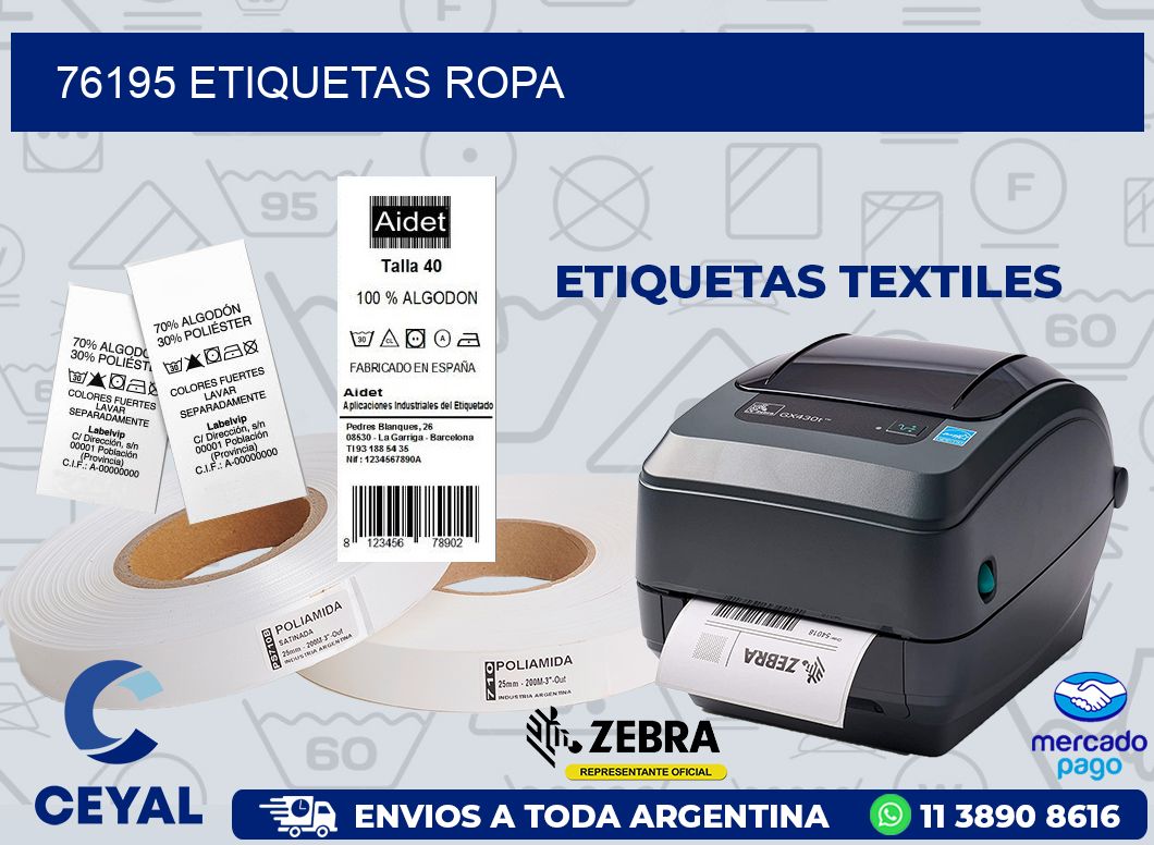 76195 ETIQUETAS ROPA