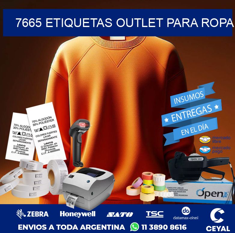 7665 ETIQUETAS OUTLET PARA ROPA
