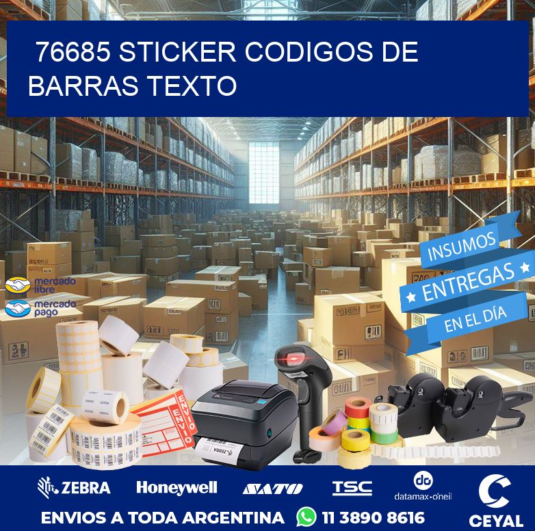 76685 STICKER CODIGOS DE BARRAS TEXTO