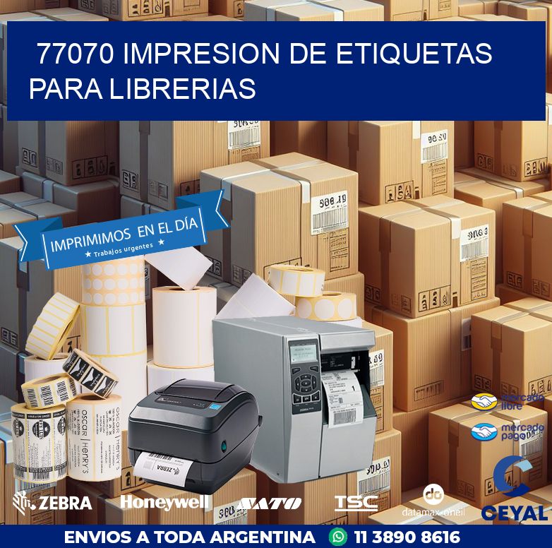 77070 IMPRESION DE ETIQUETAS PARA LIBRERIAS