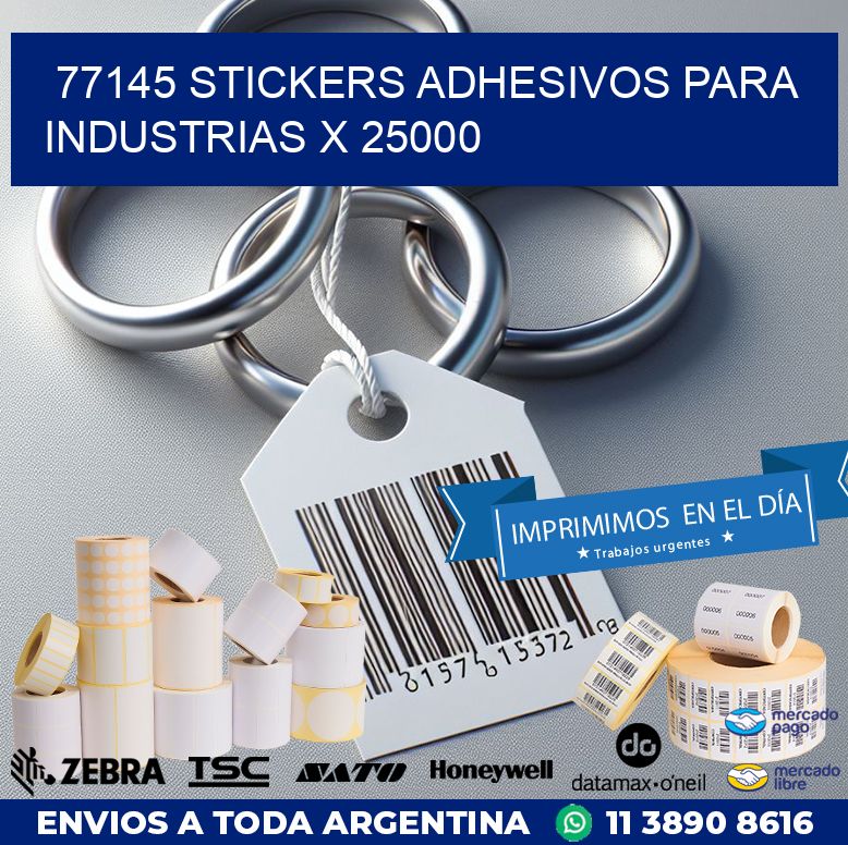 77145 STICKERS ADHESIVOS PARA INDUSTRIAS X 25000
