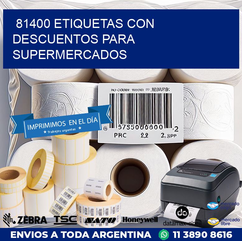 81400 ETIQUETAS CON DESCUENTOS PARA SUPERMERCADOS