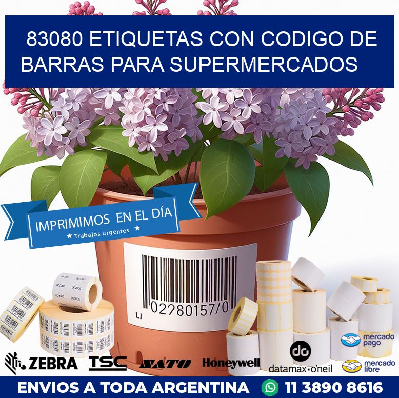 83080 ETIQUETAS CON CODIGO DE BARRAS PARA SUPERMERCADOS