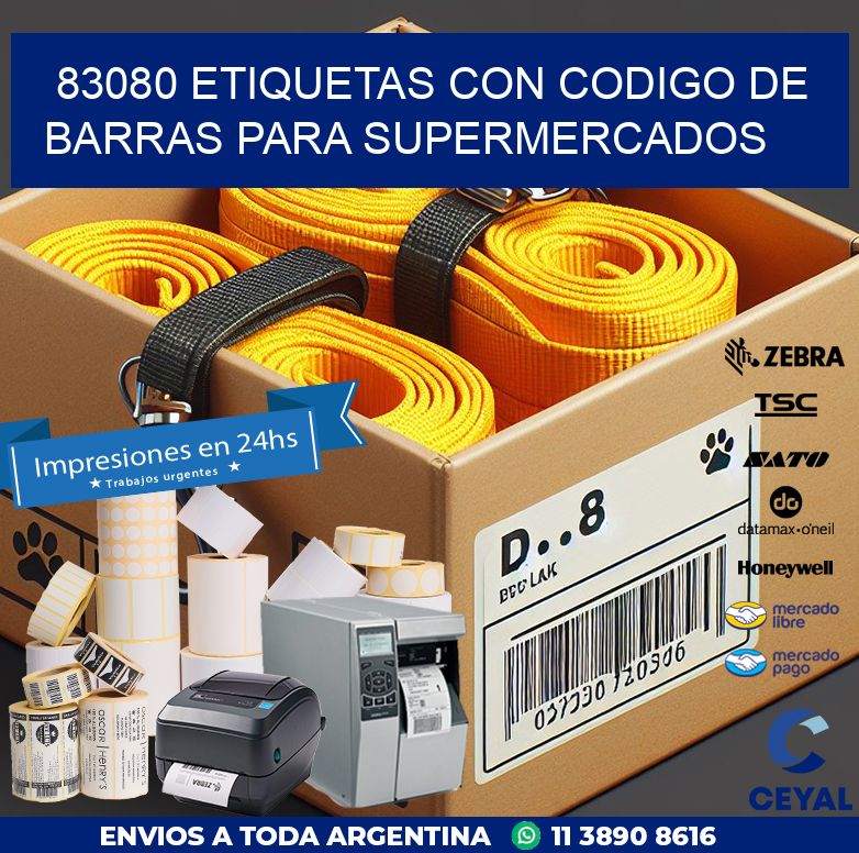 83080 ETIQUETAS CON CODIGO DE BARRAS PARA SUPERMERCADOS