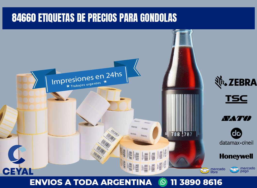 84660 ETIQUETAS DE PRECIOS PARA GONDOLAS