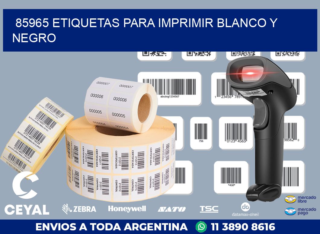 85965 ETIQUETAS PARA IMPRIMIR BLANCO Y NEGRO