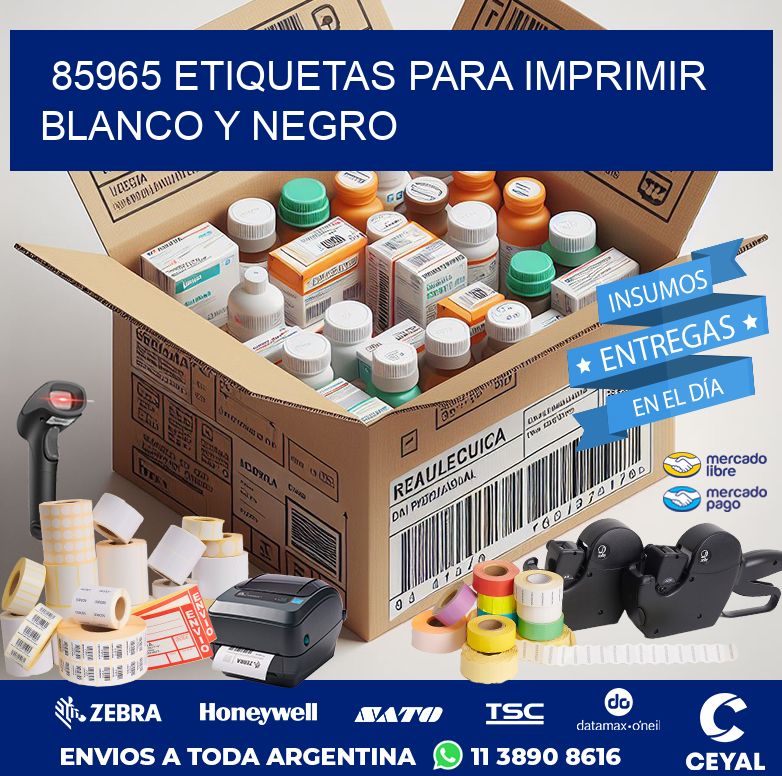 85965 ETIQUETAS PARA IMPRIMIR BLANCO Y NEGRO