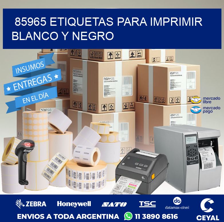 85965 ETIQUETAS PARA IMPRIMIR BLANCO Y NEGRO
