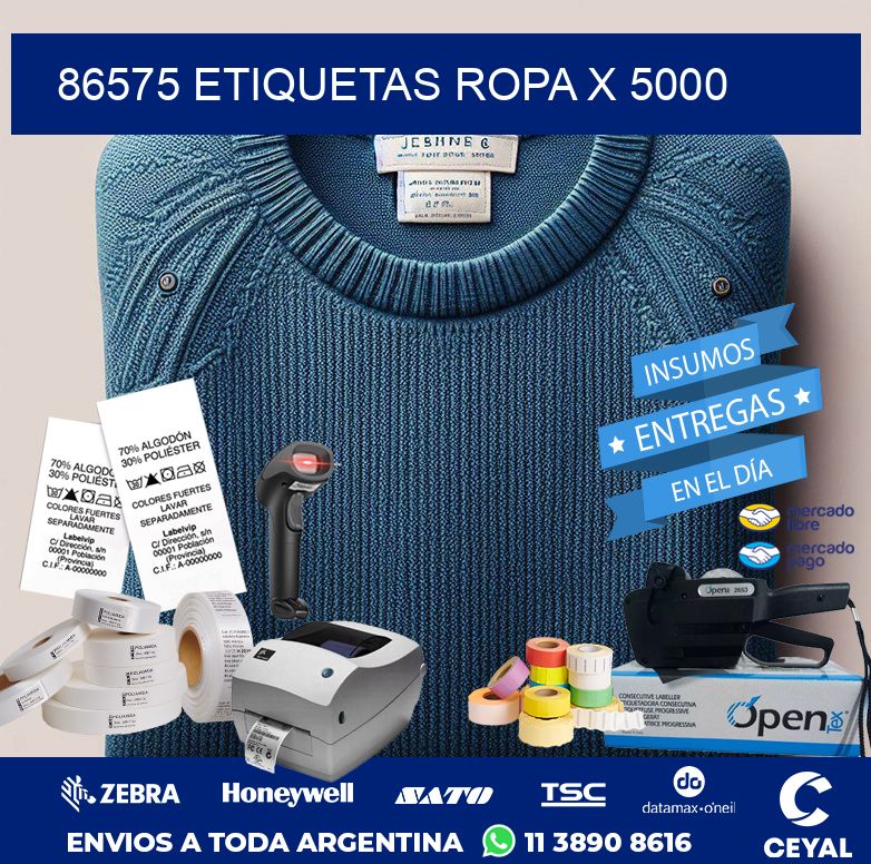 86575 ETIQUETAS ROPA X 5000